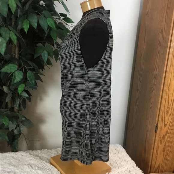 Mossimo XXL sleeveless cowel neck black gray stripe - Picture 4 of 9